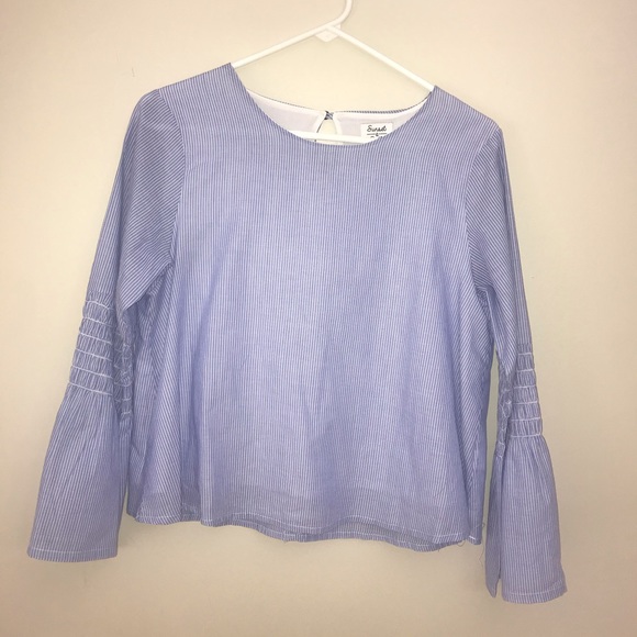 Sunset and sixth strip bell sleeve shirt - Picture 1 of 5